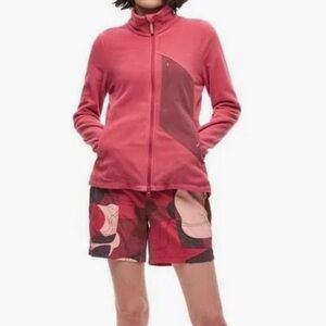 Indyeva Polartec Full Zip Fleece Jacket Pink Outdoor Hiking Womens Size Medium